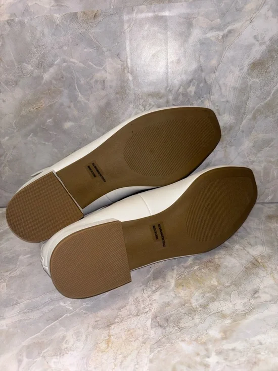 Dolce Vita DV White Ankle-Strap Flats with Square Toe - Picture 6 of 9